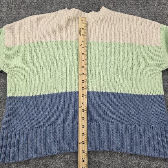American Eagle Sweater Womens Small Striped Crewneck Pullover Knit Casual Preppy - Picture 6 of 16